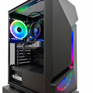 Gaming PC mit Ryzen 5 5500 und RTX 5050 im schwarzen Aerocool RGB Gehäuse